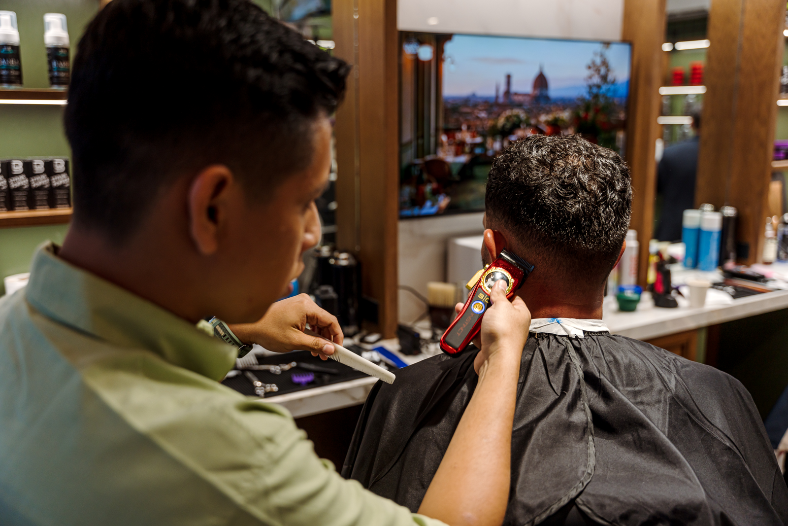 Proceso de corte fade en Country Barber Studio